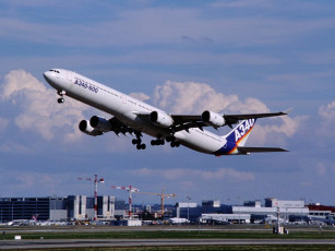 Картинка airbus a340 авиация пассажирские самолёты