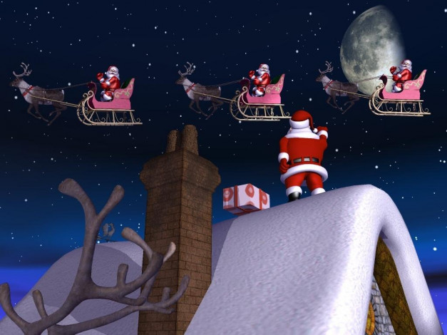 Обои картинки фото праздничные, 3д, графика, новый, год