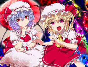 Картинка аниме touhou фландр скарлет ремилия
