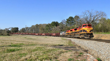 Картинка техника поезда грузовой состав вагоны локомотив рельсы железная дорога