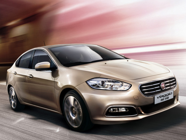 Обои картинки фото автомобили, fiat, viaggio, gold