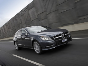 Картинка автомобили mercedes-benz cls shooting brake 250 cdi amg темный x218 au-spec sports package