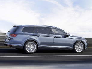 обоя автомобили, volkswagen, 2014г, голубой, b8, variant, passat