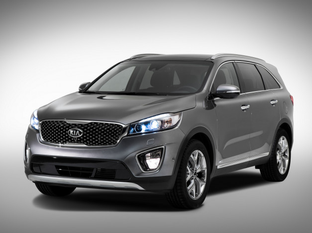 Обои картинки фото автомобили, kia, sorento, темный, 2014г