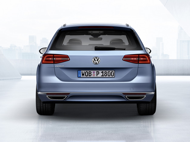 Обои картинки фото автомобили, volkswagen, passat, variant, голубой, 2014г, b8