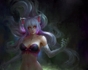 Картинка аниме bakemonogatari hanekawa tsubasa оборотень девушка tang