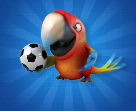 обоя 3д графика, юмор , humor, попугай