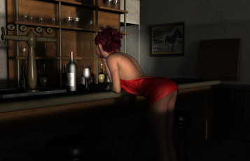 Картинка 3д+графика фантазия+ fantasy девушка взгляд фон