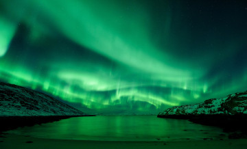 Картинка природа северное+сияние простор