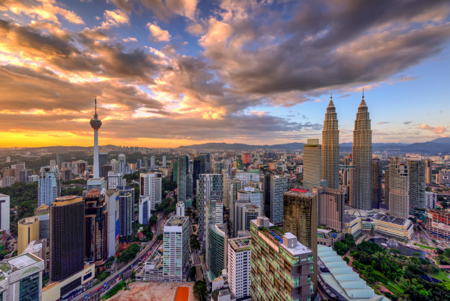 Обои картинки фото города, куала-лумпур , малайзия, простор