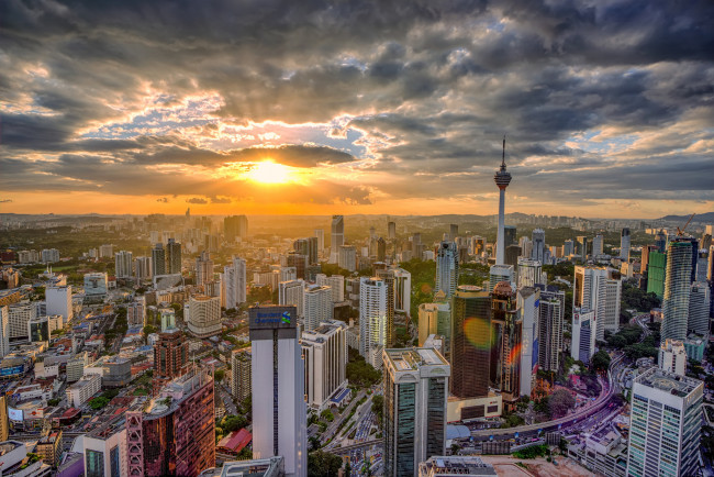 Обои картинки фото города, куала-лумпур , малайзия, простор