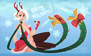 Картинка видео+игры league+of+legends девушка рога поздравление