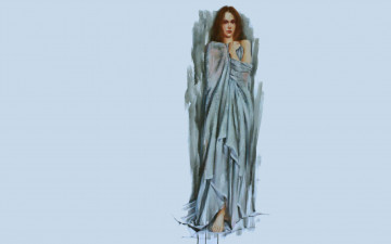 Картинка рисованное люди девушка ткань