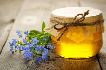 Картинка еда мёд +варенье +повидло +джем незабудки мед янтарный банка