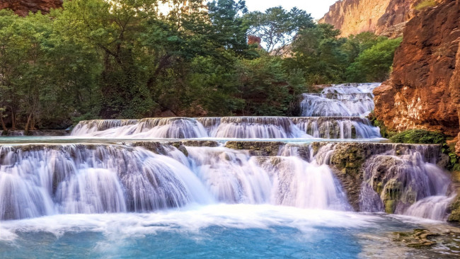 Обои картинки фото beaver falls, arizona, природа, водопады, beaver, falls
