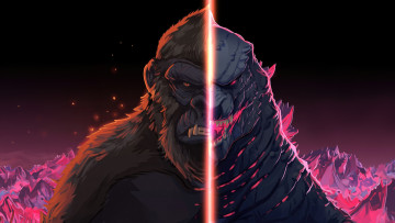 Картинка godzilla+x+kong +the+new+empire рисованное кино +мультфильмы godzilla x kong the new empire