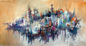 Картинка рисованное города город