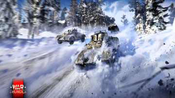 Картинка видео+игры war+thunder машины техника скорость зима снег лес