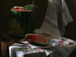 Картинка ира быкова арбуз начало еда натюрморт