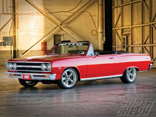 Картинка 1965 chevrolet chevelle convertible автомобили