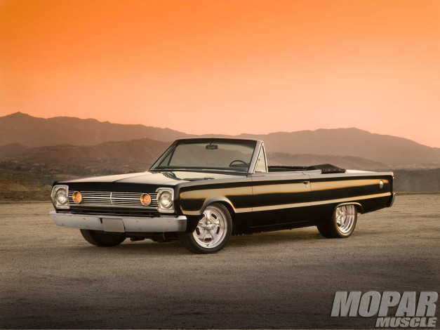 Обои картинки фото 1966, plymouth, satellite, convertible, автомобили