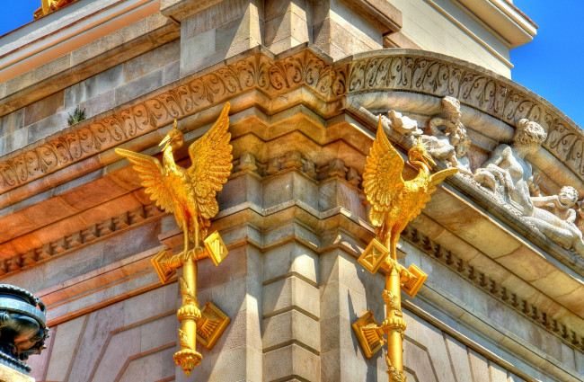 Обои картинки фото разное, элементы, архитектуры, птицы, крылья, дом