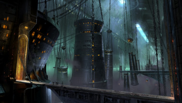 Картинка destiny видео+игры иной мир гигантский ангар люди