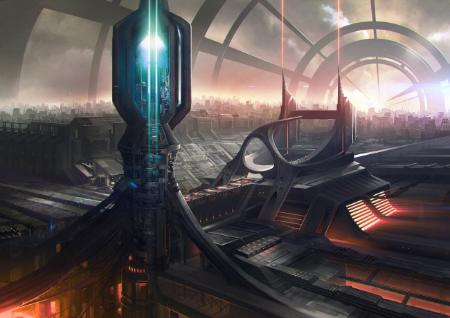 Обои картинки фото фэнтези, иные миры,  иные времена, иной, будущее, город, мегаполис, мир