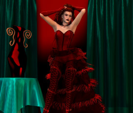 Картинка 3д+графика люди+ people фон взгляд девушка