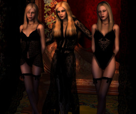 Картинка 3д+графика люди+ people фон взгляд девушки