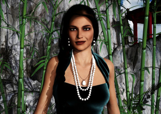 Картинка 3д+графика люди+ people девушка взгляд фон