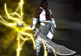 Картинка 3д+графика фантазия+ fantasy символ меч фон взгляд мужчина