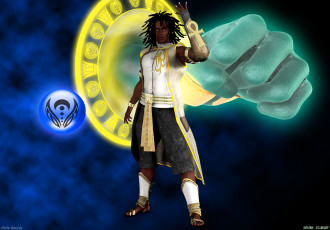 обоя 3д графика, фантазия , fantasy, взгляд, мужчина, фон, символ