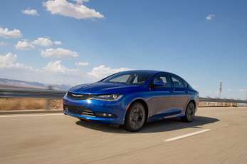 обоя автомобили, chrysler, синий, uf, awd, 200s, 2015г