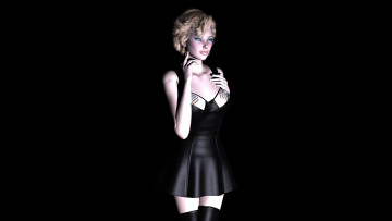 Картинка 3д+графика люди+ people девушка взгляд фон