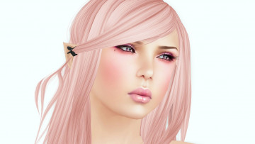 Картинка 3д+графика портрет+ portraits фон взгляд девушка