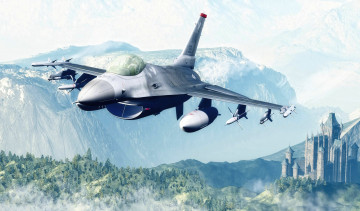 Картинка 3д+графика армия+ military полет самолет оружие