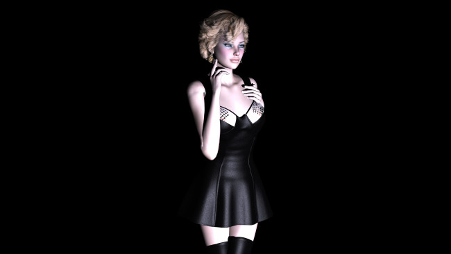 Обои картинки фото 3д графика, люди , people, девушка, взгляд, фон