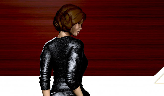Обои картинки фото 3д графика, люди , people, фон, взгляд, девушка