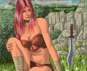 Картинка векторная+графика девушки+ girls взгляд девушка фон