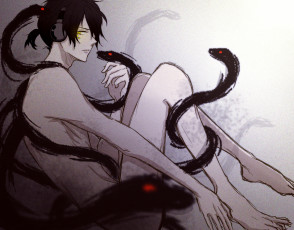 Картинка аниме kagerou+project змеи мужчина kagerou project kokonose haruka dark konoha
