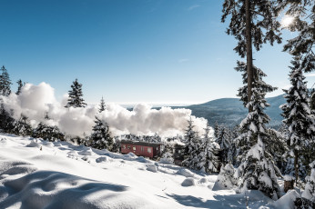 Картинка техника паровозы паровоз рельсы