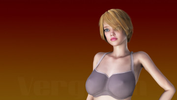 Картинка 3д+графика люди+ people девушка взгляд фон