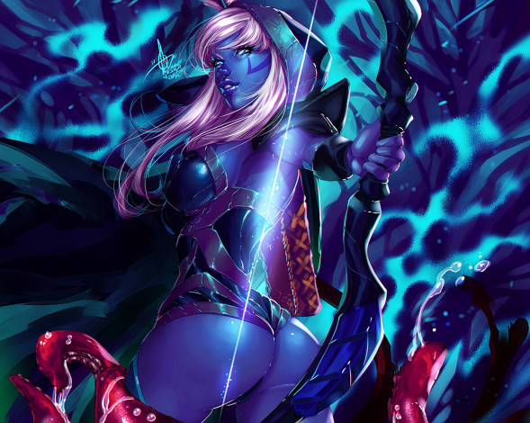 Обои картинки фото фэнтези, девушки, фон, взгляд, девушка