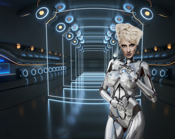 Обои картинки фото фэнтези, фотоарт, взгляд, фон, девушка