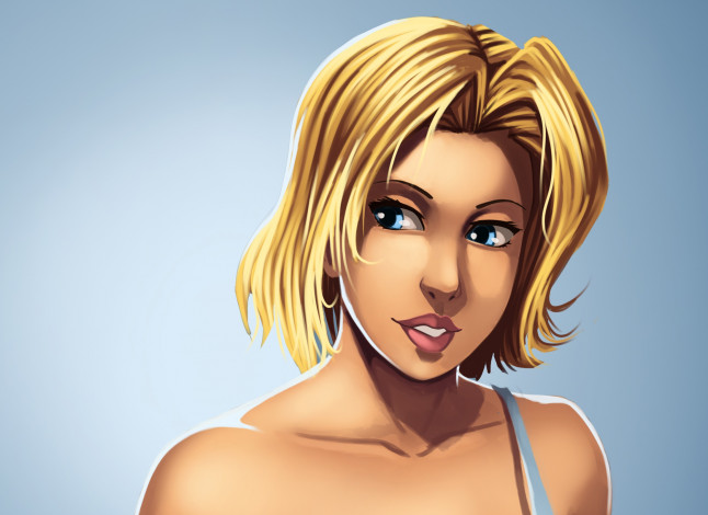 Обои картинки фото векторная графика, девушки , girls, девушка, взгляд, фон