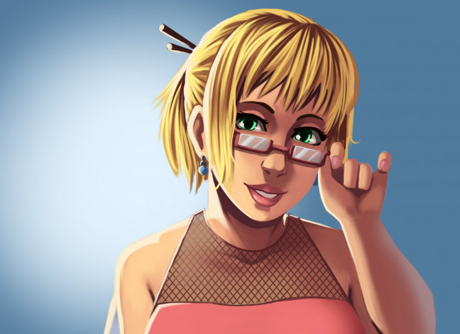 Обои картинки фото векторная графика, девушки , girls, девушка, взгляд, фон