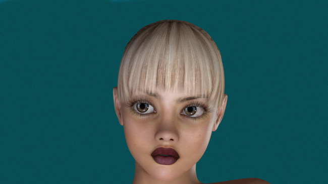 Обои картинки фото 3д графика, портрет , portraits, девушка, фон, взгляд