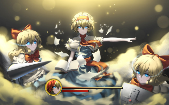 Обои картинки фото автор,  hk , zxd0554, аниме, touhou, alice, margatroid, shanghai, doll