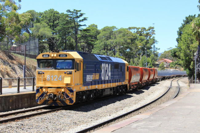 Обои картинки фото техника, поезда, состав, локомотив, рельсы